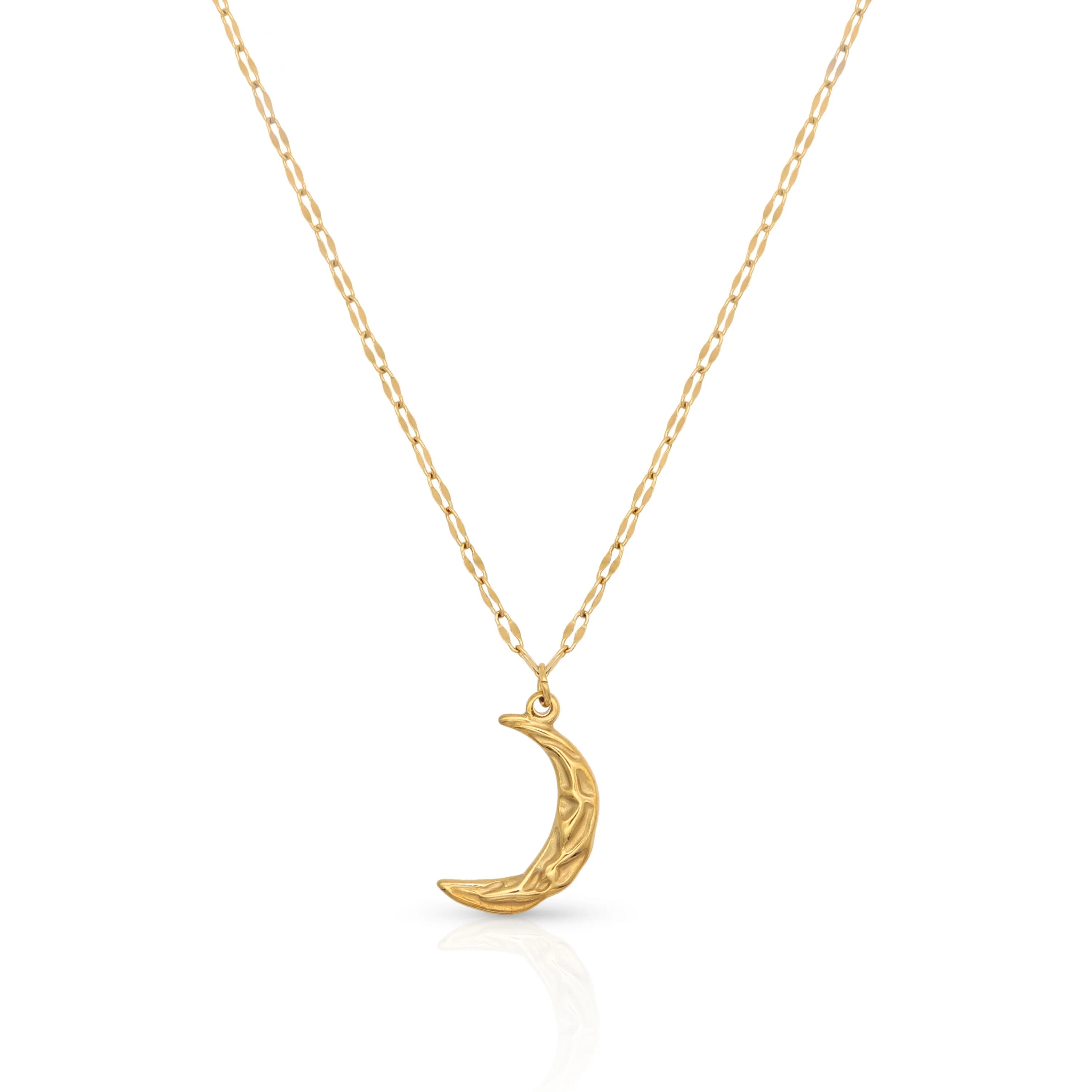 Chris April fashion jewelry 316L Stainless steel PVD gold plated moon pendant necklaces for women
Chris April fashion jewelry 316L Stainless steel PVD gold plated moon pendant necklaces for women