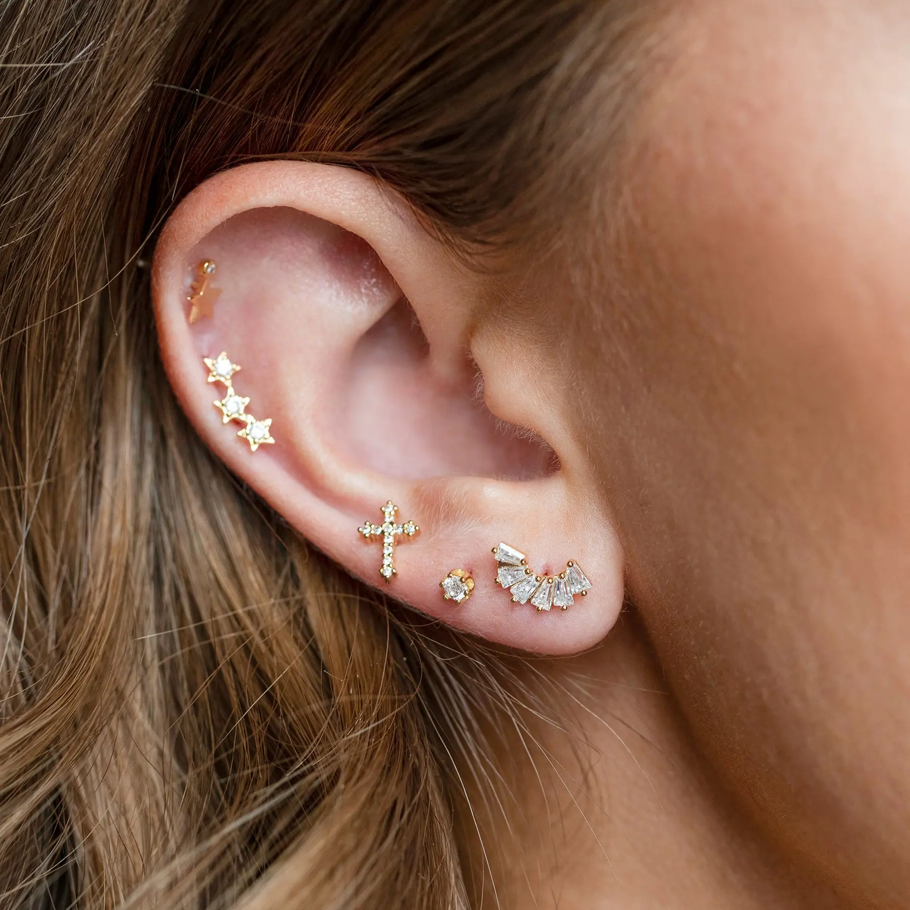 Hot Sell 925 Silver Jewelry White CZ Cross Charm Earrings Ear Cartilage Studs for Female Girls, Picture
Hot Sell 925 Silver Jewelry White CZ Cross Charm Earrings Ear Cartilage Studs for Female Girls, Picture