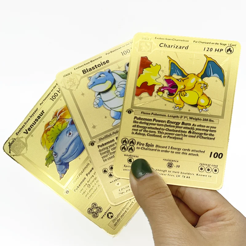 2021 Latest Custom Charizard Pokemon Cards Vmax 1st edition Gold metal Pokemon collectible cards
2021 Latest Custom Charizard Pokemon Cards Vmax 1st edition Gold metal Pokemon collectible cards
