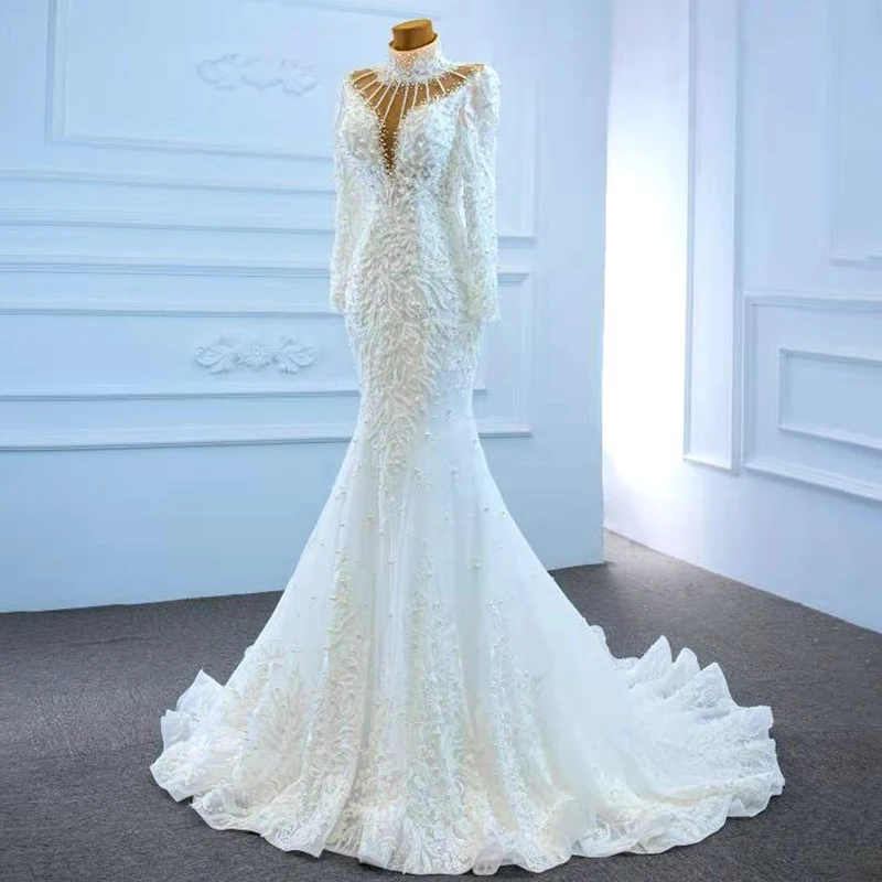 Jancember RSM67219 Luxury White Long Sleeve Mermaid Wedding Dress Bridal Gowns, Ivory
Jancember RSM67219 Luxury White Long Sleeve Mermaid Wedding Dress Bridal Gowns, Ivory