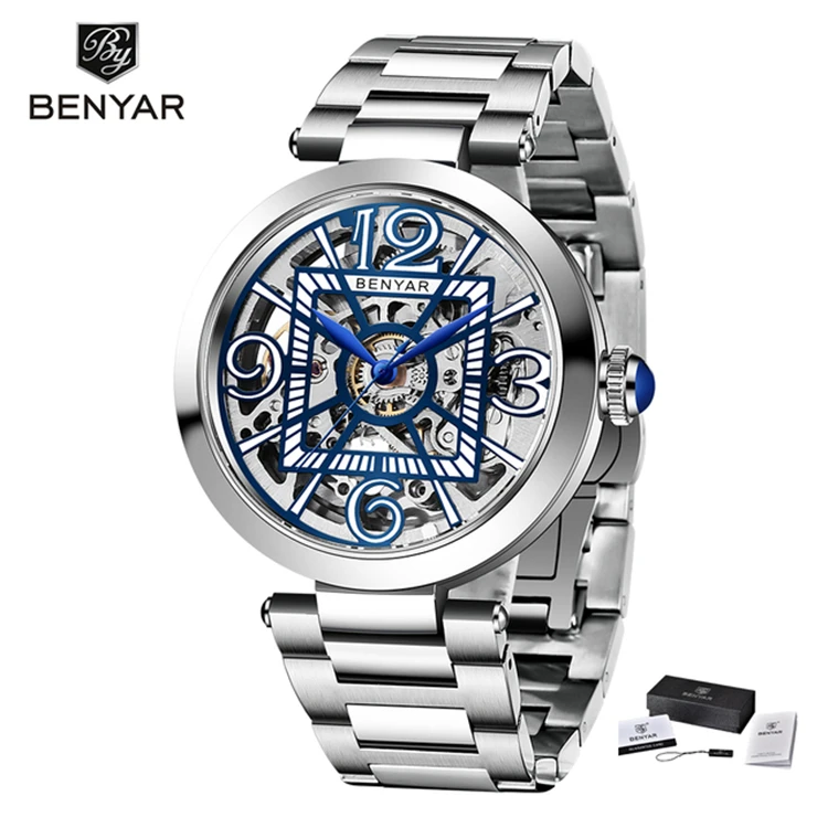 BENYAR Top Brand Luxury Men Watch Automatic Mechanical Sports Watch Men's High End Casual Skeleton Male Wristwatch Clock For Men
BENYAR Top Brand Luxury Men Watch Automatic Mechanical Sports Watch Men's High End Casual Skeleton Male Wristwatch Clock For Men