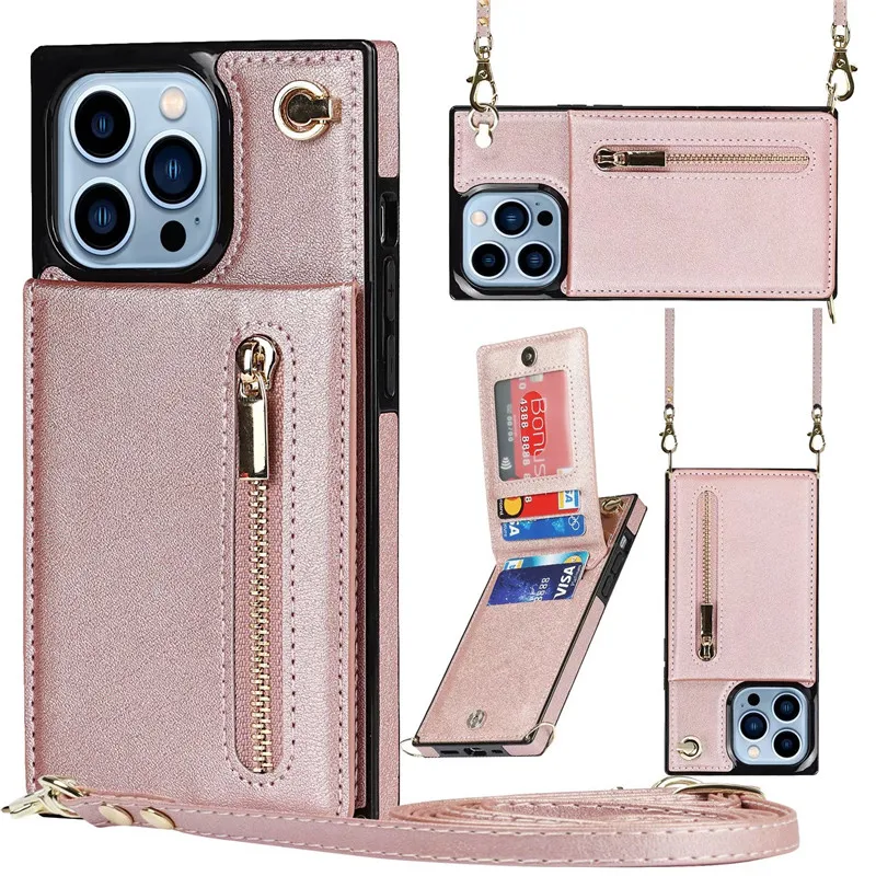 for iPhone for Samsung PU Leather Wallet Bag Case KickStand Cover with Strap Lanyard Crossbody Square Phone Case
for iPhone for Samsung PU Leather Wallet Bag Case KickStand Cover with Strap Lanyard Crossbody Square Phone Case