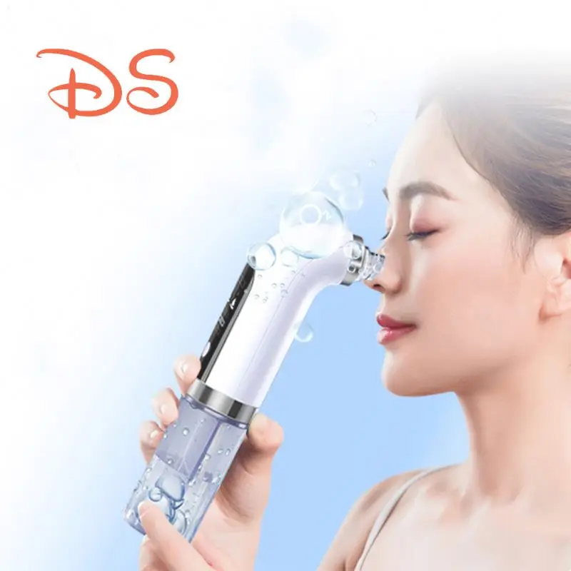 Rechargeable facial cleaner vacuum electric small bubble blackhead remover with water, White
Rechargeable facial cleaner vacuum electric small bubble blackhead remover with water, White