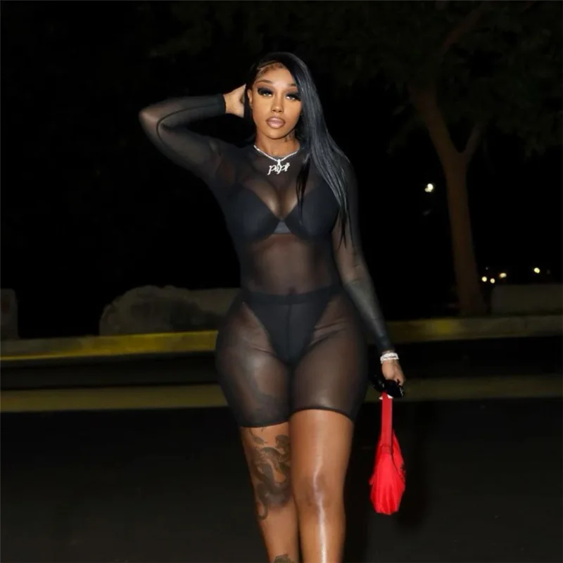 Autumn 2022 Women Sexy Jumpsuits Elegant See Through Mesh Long Sleeve Skinny Lady Jumpsuit
Autumn 2022 Women Sexy Jumpsuits Elegant See Through Mesh Long Sleeve Skinny Lady Jumpsuit
