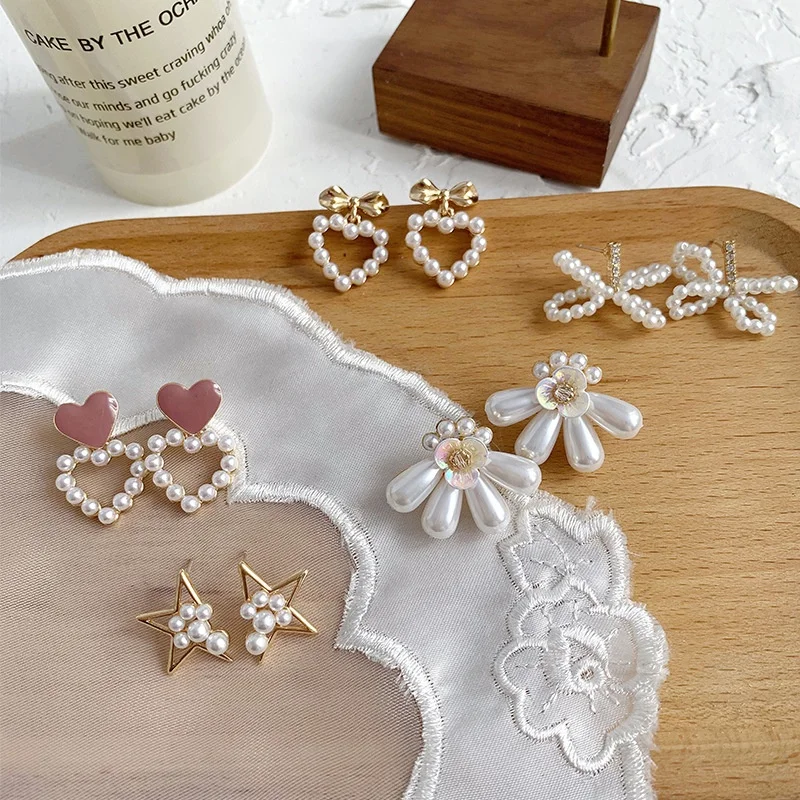Kaimei 2021 new trend pearl silver post enamel love earrings bow knot diamond flower baroque pearl stud metal earring jewelry, Many colors fyi
Kaimei 2021 new trend pearl silver post enamel love earrings bow knot diamond flower baroque pearl stud metal earring jewelry, Many colors fyi