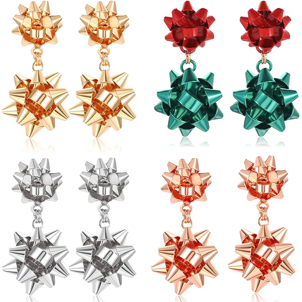 MSYO New Ins Fashion Christmas Earrings Three-dimensional Bow Simple Metal Flower Earrings Women
MSYO New Ins Fashion Christmas Earrings Three-dimensional Bow Simple Metal Flower Earrings Women