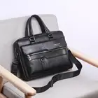 Handbag New Retro Men's Business Briefcase Large CapacityWaterproof Leather Men's Handbag