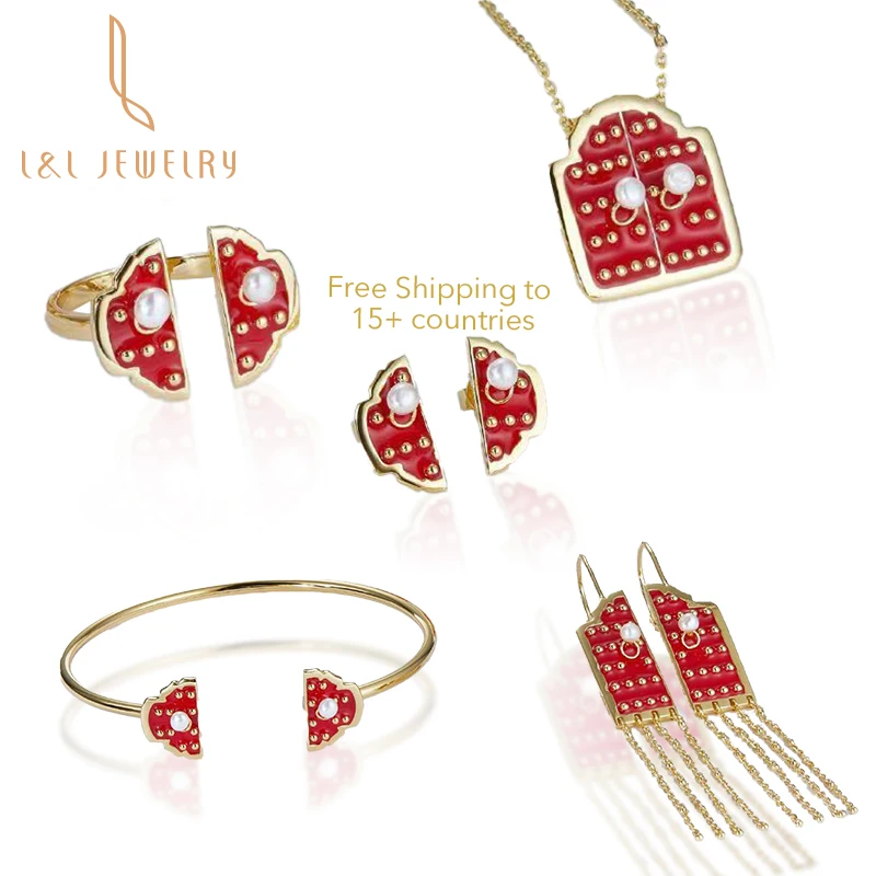 Jewelry Wholesale Chinese Palace Gate Jewelry S925 Silver sterling silver jewelry set natural enamel natural freshwater pearls, Gold+red
Jewelry Wholesale Chinese Palace Gate Jewelry S925 Silver sterling silver jewelry set natural enamel natural freshwater pearls, Gold+red