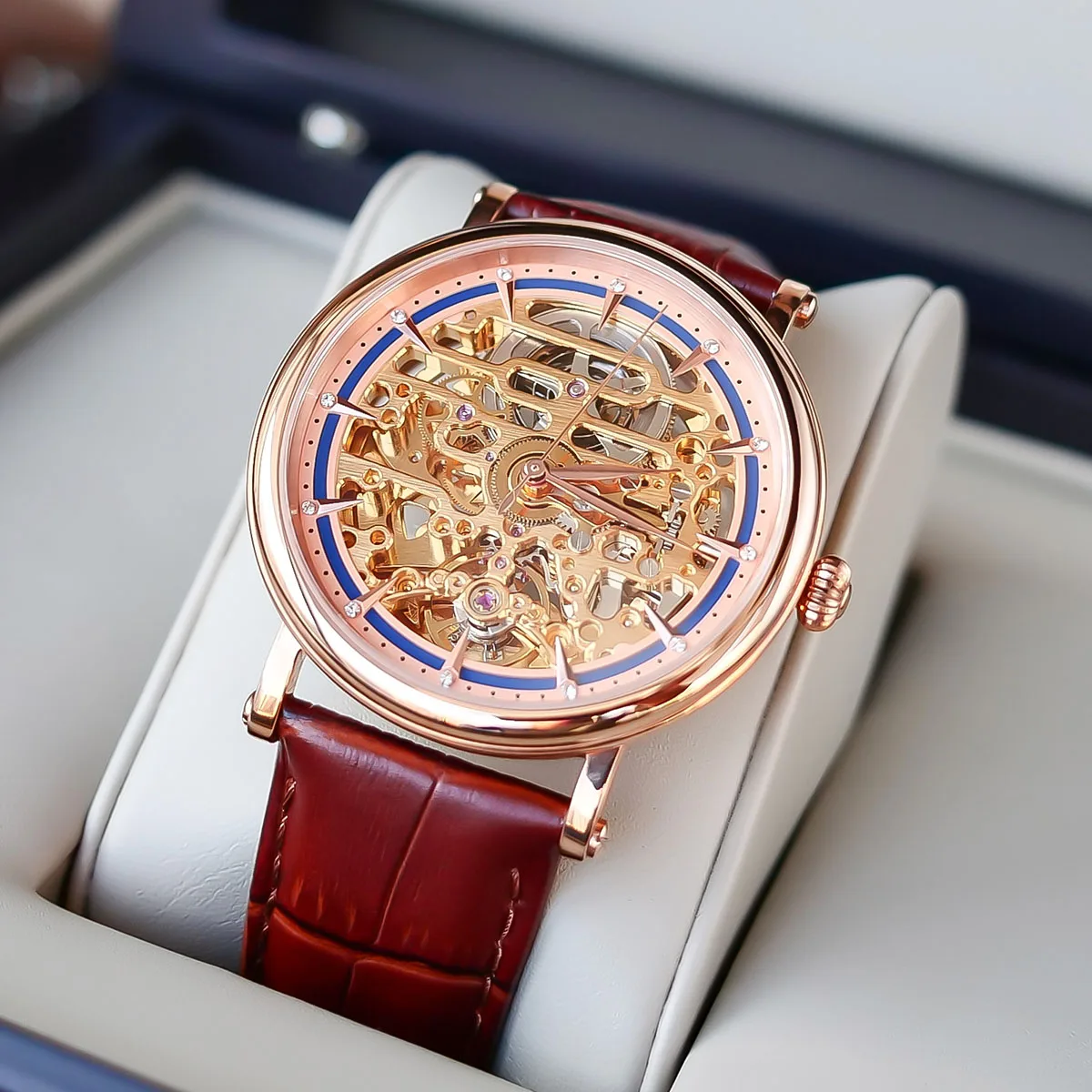 Reef Tiger / Vintage Men's Watches Automatic Cool Watch Vogue Wristwatches Rose Gold Dial Brown Leather Strap Watch RGA1917
Reef Tiger / Vintage Men's Watches Automatic Cool Watch Vogue Wristwatches Rose Gold Dial Brown Leather Strap Watch RGA1917