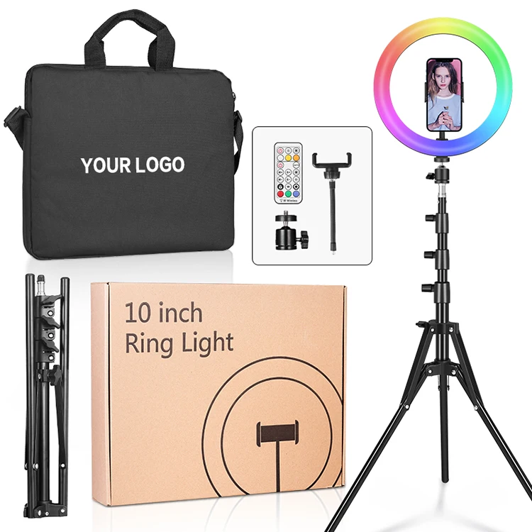New Arrival Usb Power Rgb 10 Inch Photography Lighting Colorful Led Ring Light With Phone Holder Tripod Stand
New Arrival Usb Power Rgb 10 Inch Photography Lighting Colorful Led Ring Light With Phone Holder Tripod Stand