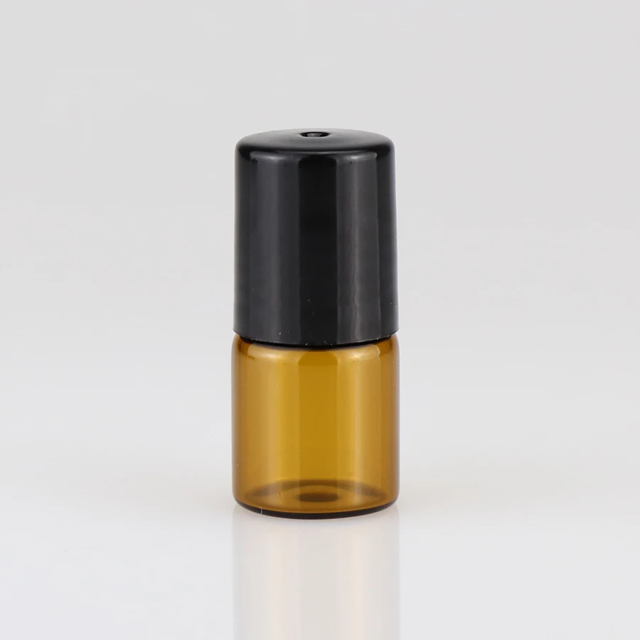 essential oil perfume roller bottle clear amber 2ml glass roll