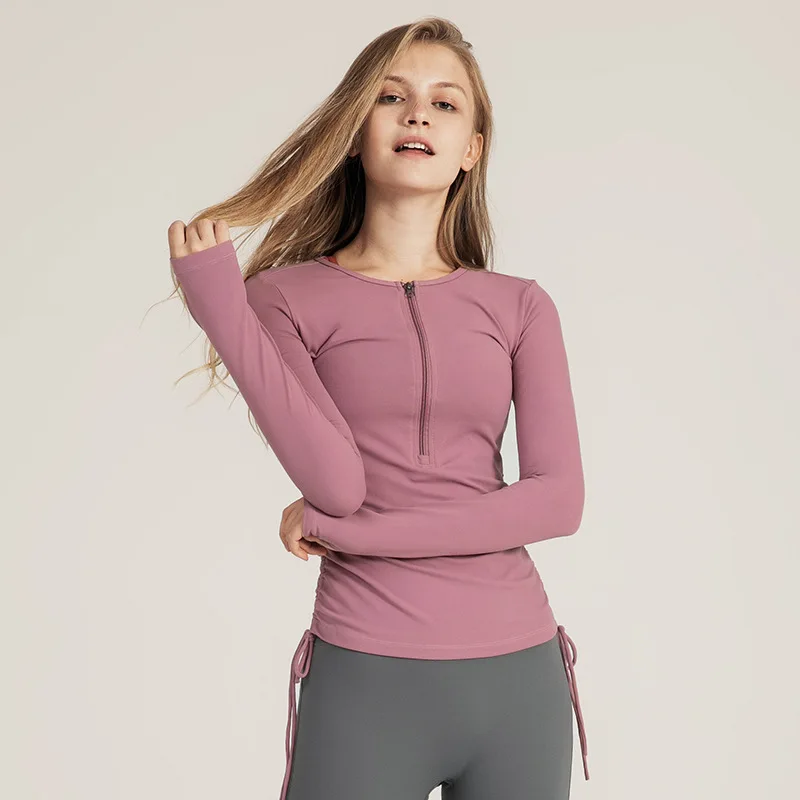 custom logo jogger zipper Seamless yoga clothes long sleeve shirts tops Autumn fitness running clothes for women, Customized colors
custom logo jogger zipper Seamless yoga clothes long sleeve shirts tops Autumn fitness running clothes for women, Customized colors