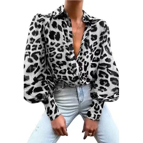 Chiffon Leopard Women's Shirt Print Long Puff Sleeve 2022 Women Buttons Vintage Shirts Elegant Blouses Tops
Chiffon Leopard Women's Shirt Print Long Puff Sleeve 2022 Women Buttons Vintage Shirts Elegant Blouses Tops