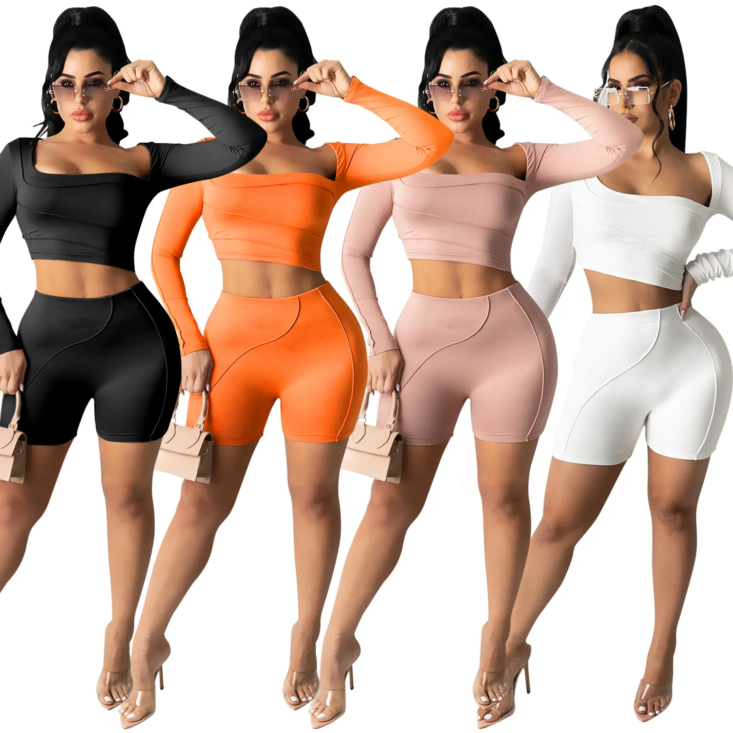 2021 Custom Short Pants Sets For Women Summer Crop Top 2 Piece Women Short Set Clothing, Picture shows
2021 Custom Short Pants Sets For Women Summer Crop Top 2 Piece Women Short Set Clothing, Picture shows