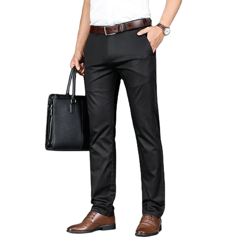 Summer thin tencel casual slim straight middle-aged business trousers trend ice silk chino trousers men's pants
Summer thin tencel casual slim straight middle-aged business trousers trend ice silk chino trousers men's pants