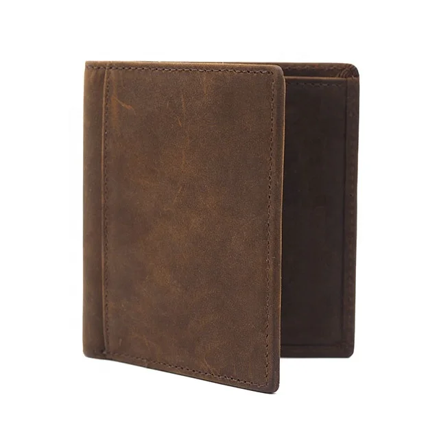 Genuine leather rfid blocking short money clip casual wallets crazy horse for men, Customized 
Genuine leather rfid blocking short money clip casual wallets crazy horse for men, Customized