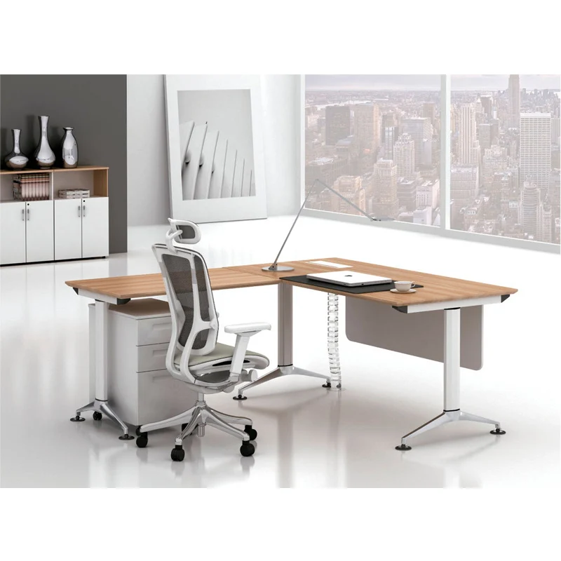 Iso estándar moderno Mdf mesa de oficina tamaño moderno muebles de escritorio ejecutivo