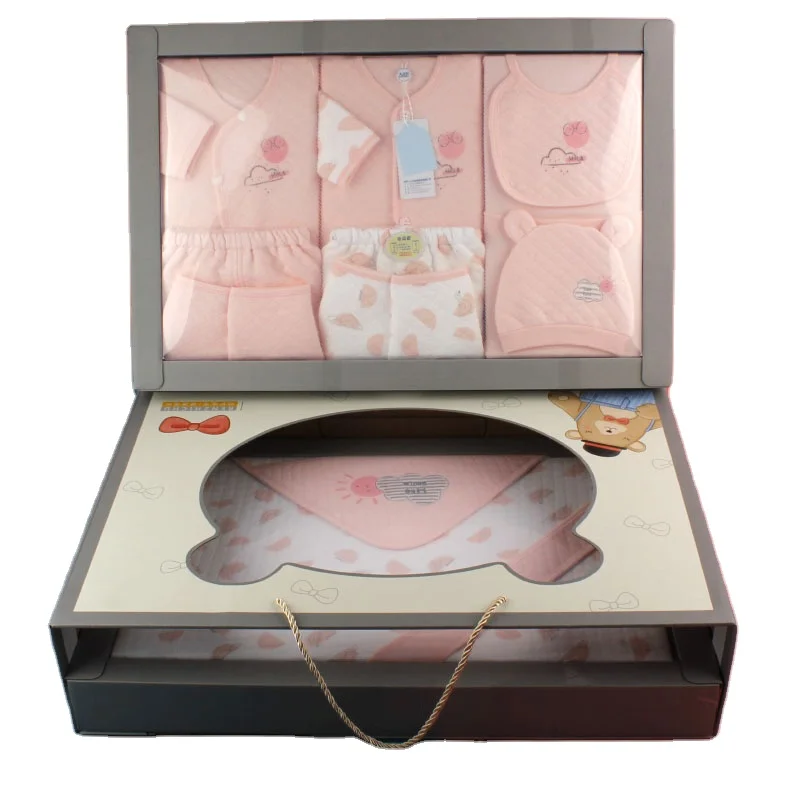 Baby Shower Clothes Double Gift Box Warm Romper In Autumn And Winter, As picture shows 
Baby Shower Clothes Double Gift Box Warm Romper In Autumn And Winter, As picture shows
