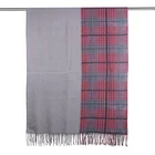 Women Cashmere print scarf mixed plain plaid fashion ladies custom scarves with long fringe brushed winter warm shawl
