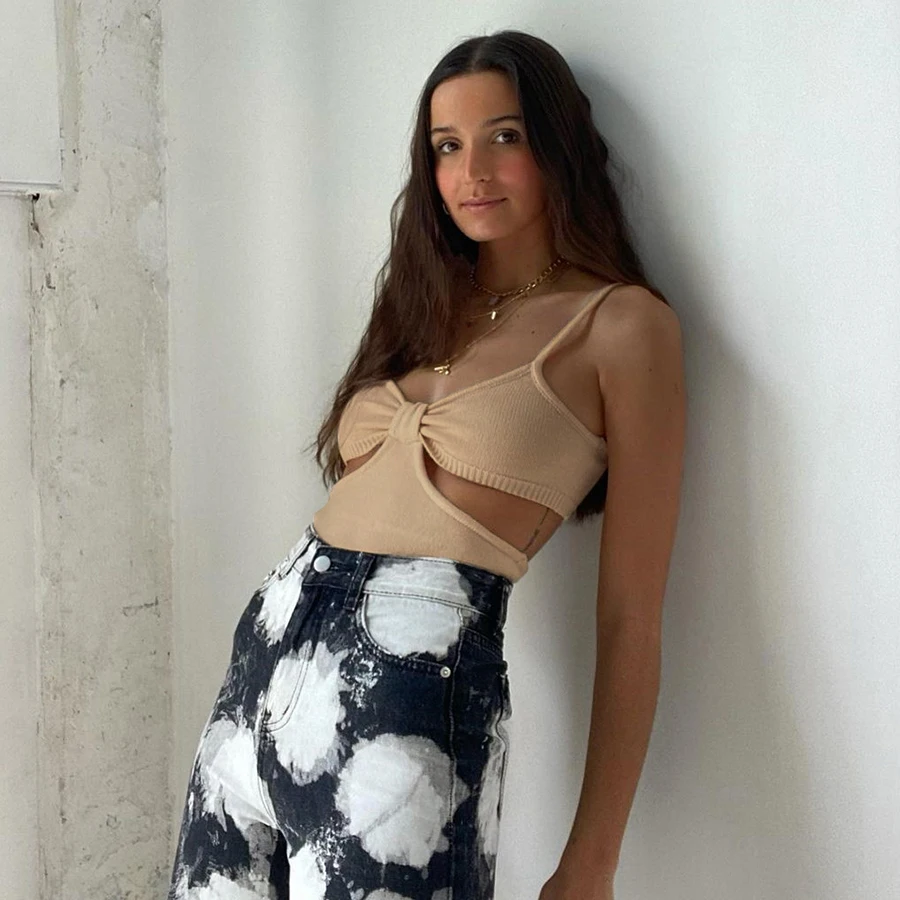 Kliou K21L00647 Summer elastic braids hollow out female fashion sexy show back vest
Kliou K21L00647 Summer elastic braids hollow out female fashion sexy show back vest