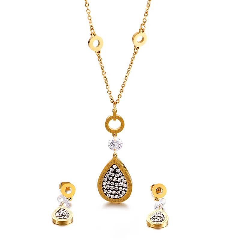 Wholesale High Quality Zircon Stud Earrings Water Drop Cheap Necklace And Earrings Jewelry Set
Wholesale High Quality Zircon Stud Earrings Water Drop Cheap Necklace And Earrings Jewelry Set