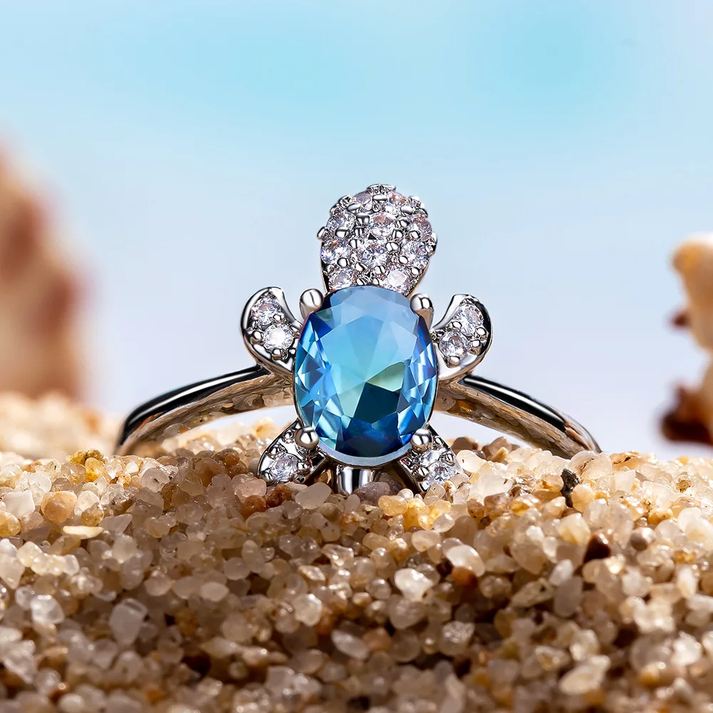 Zircon Rainbow Stone Turtle Rings For Women Vintage Fashion Jewelry Multicolor Crystal Silver Color Animal Ring, Colorful
Zircon Rainbow Stone Turtle Rings For Women Vintage Fashion Jewelry Multicolor Crystal Silver Color Animal Ring, Colorful