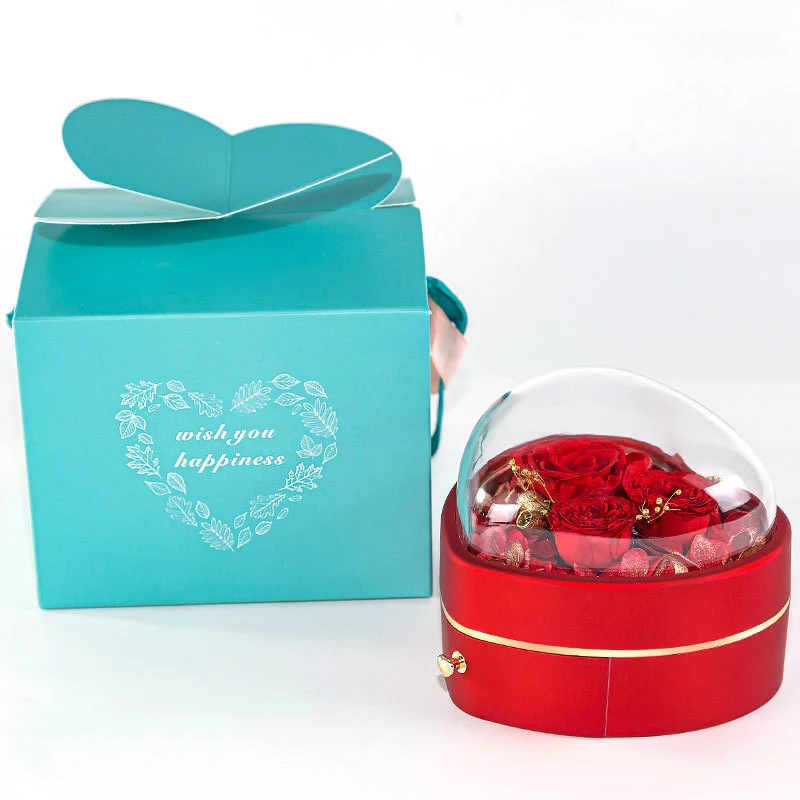 HLC135 Mother's Day Heart Preserved Flower Gift Box Ring Necklace Jewelry Gift Box Valentine's Day Package Rose Flower Gift Box
HLC135 Mother's Day Heart Preserved Flower Gift Box Ring Necklace Jewelry Gift Box Valentine's Day Package Rose Flower Gift Box