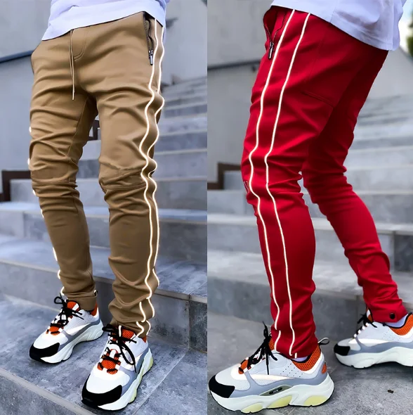 Japanese Korean Reflective line trousers large size multi-pocket sports casual cargo pants men, Picture
Japanese Korean Reflective line trousers large size multi-pocket sports casual cargo pants men, Picture