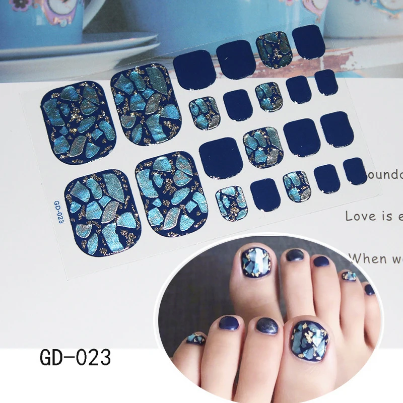 22tips/sheet Waterproof Toe Nail Stickers Full Cover Foot Decals Toe Nail Wraps Adhesive Stickers DIY Salon Manicure Wholesale
22tips/sheet Waterproof Toe Nail Stickers Full Cover Foot Decals Toe Nail Wraps Adhesive Stickers DIY Salon Manicure Wholesale
