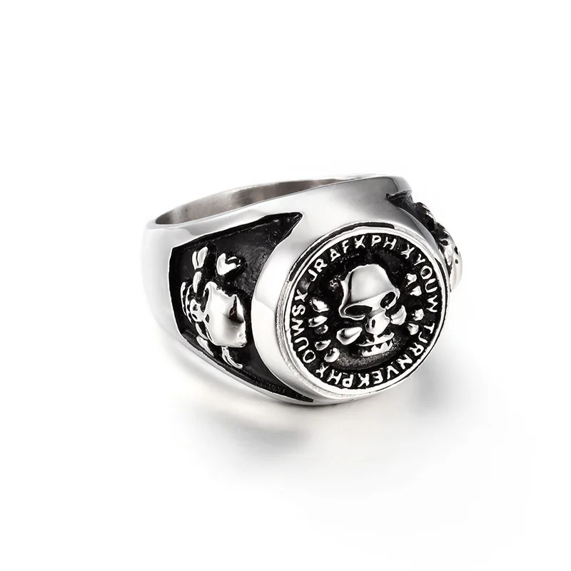 Skull ring European and American retro skull ring foreign trade punk style men's first accessories
Skull ring European and American retro skull ring foreign trade punk style men's first accessories