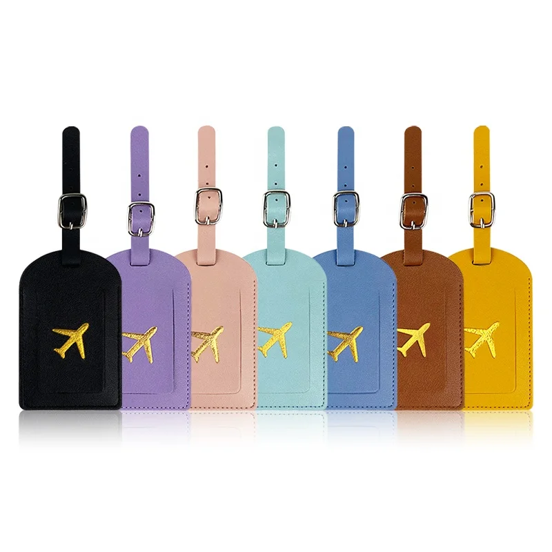 Newest fashion travel souvenir custom pu luggage tag leather with logo metal loop luggage tag
Newest fashion travel souvenir custom pu luggage tag leather with logo metal loop luggage tag
