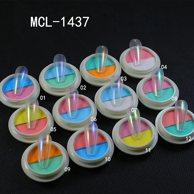 High Fashion Colorful Glitter Dual-color Solid Aurora Pigment Chrome Nail Art Powder, 12 colors
High Fashion Colorful Glitter Dual-color Solid Aurora Pigment Chrome Nail Art Powder, 12 colors