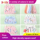 Towel Baby Smile Bear Cotton Gauze Square Towel Sweat-absorbent Breathable Saliva Towel Cartoon Baby Towel