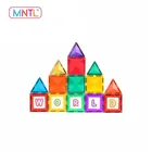 New design DIY 3 d magnetic building clear tiles 100 pcs magnetic connecting blocks toys magnet toys