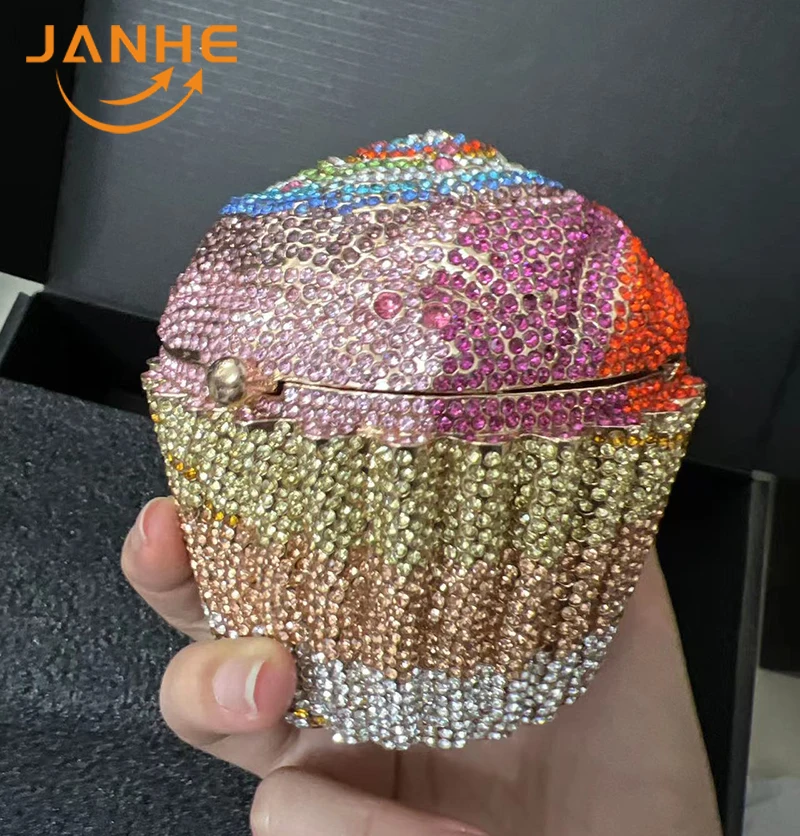 JANHE Sac a main femme Luxury Diamond Wedding Box Purses Bridal Handbags Crystal Cupcake Women Evening Bags Clutches, Rainbow
JANHE Sac a main femme Luxury Diamond Wedding Box Purses Bridal Handbags Crystal Cupcake Women Evening Bags Clutches, Rainbow