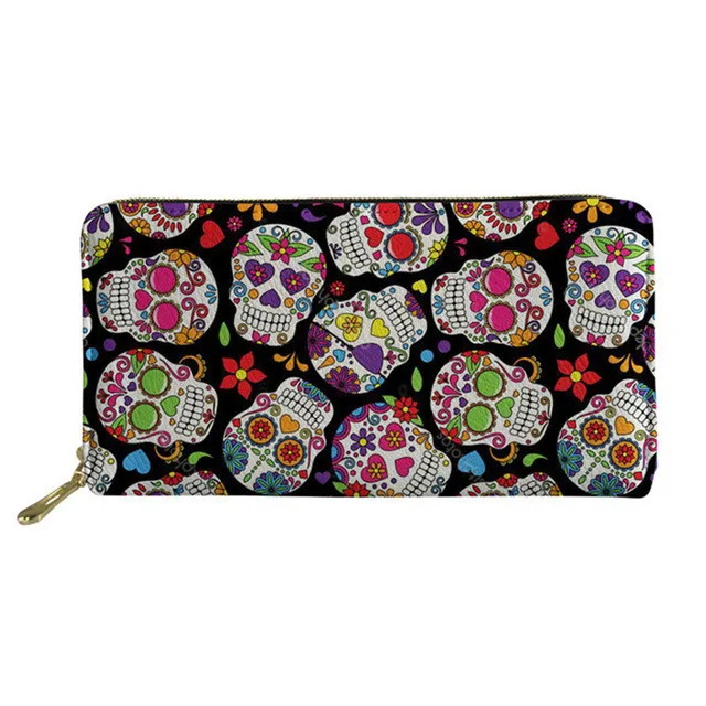 Skull Printed Long PU Leather Purse Ladies Females Fashion Money Bags Wallet For Women
Skull Printed Long PU Leather Purse Ladies Females Fashion Money Bags Wallet For Women