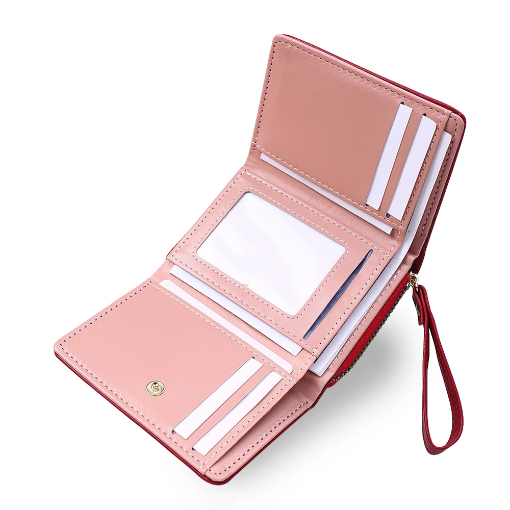 Fashion Classic 3 Folds Short Wallet Card Holders Mini Zipper Coin Purses Deer Head Ladies Plain PU Leather Wallets
Fashion Classic 3 Folds Short Wallet Card Holders Mini Zipper Coin Purses Deer Head Ladies Plain PU Leather Wallets