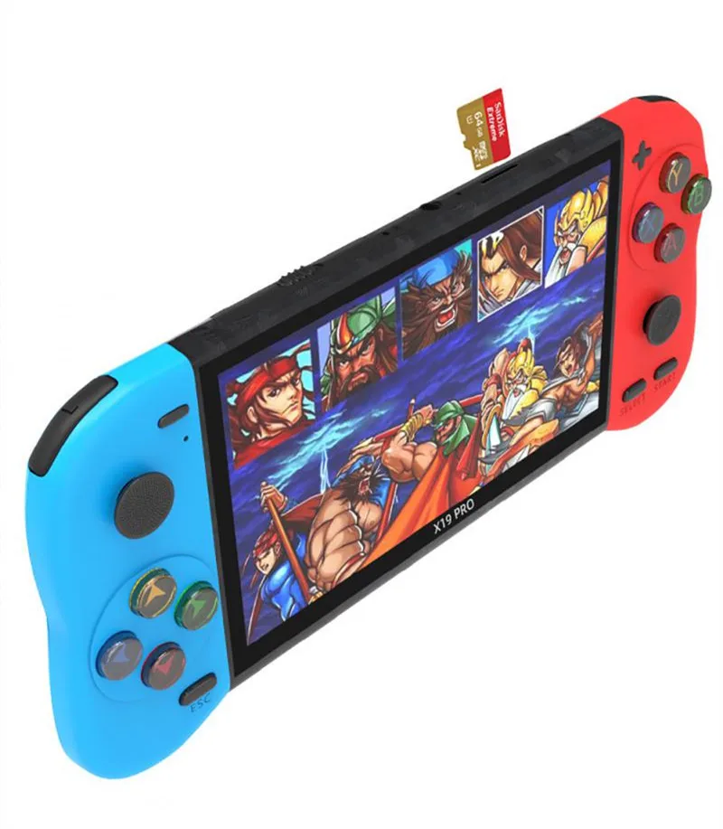 5.1inch X19 Pro Portable Handheld Game Console Dual Joystick Retro Video Play without Stuttering Support MP3/Film TV Output, Black/blue+red
5.1inch X19 Pro Portable Handheld Game Console Dual Joystick Retro Video Play without Stuttering Support MP3/Film TV Output, Black/blue+red