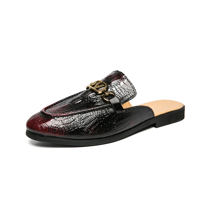 Designer famous brand fashion slip on half dress black casual leather shoes men loafers foot wear sandals slipper, Black,red
Designer famous brand fashion slip on half dress black casual leather shoes men loafers foot wear sandals slipper, Black,red