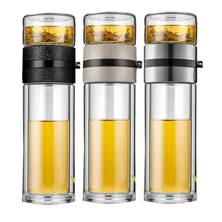 Wholesale Custom Logo OEM Design Double Wall Glass Stainless Steel Infuser Tea Cup Festivals Glass Water Bottle With Infuser
Wholesale Custom Logo OEM Design Double Wall Glass Stainless Steel Infuser Tea Cup Festivals Glass Water Bottle With Infuser