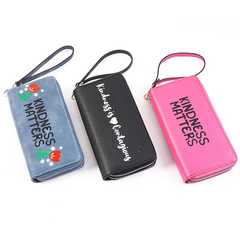 Fashion Multifunctional Women Long Wallet Printed PU Leather Card Wallet With Zipper Wrist, Pink+blue+black+fuchsia or customizable
Fashion Multifunctional Women Long Wallet Printed PU Leather Card Wallet With Zipper Wrist, Pink+blue+black+fuchsia or customizable