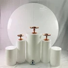 Iangel 50cm height plinths display wedding pedestal columns clear round acrylic plinth