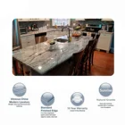 Cheap Price Brazilian Exotic Polished Viscount White Granite Slab For Sale
