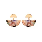 Abalone Jewelry Western Jewelri Earring Bohemia Style Abalone Jewelry Fan Shaped Earrings Gold Plating