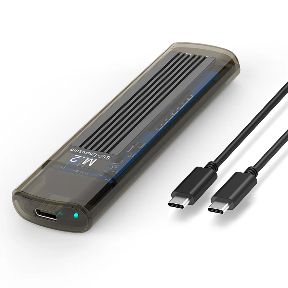 NVME M.2 Enclosure OEM/ODM Transparent External SSD Usb C 3.1High Speed Transmission 10Gbps SSD Case, Transparent grey ,other colors can be customized
NVME M.2 Enclosure OEM/ODM Transparent External SSD Usb C 3.1High Speed Transmission 10Gbps SSD Case, Transparent grey ,other colors can be customized