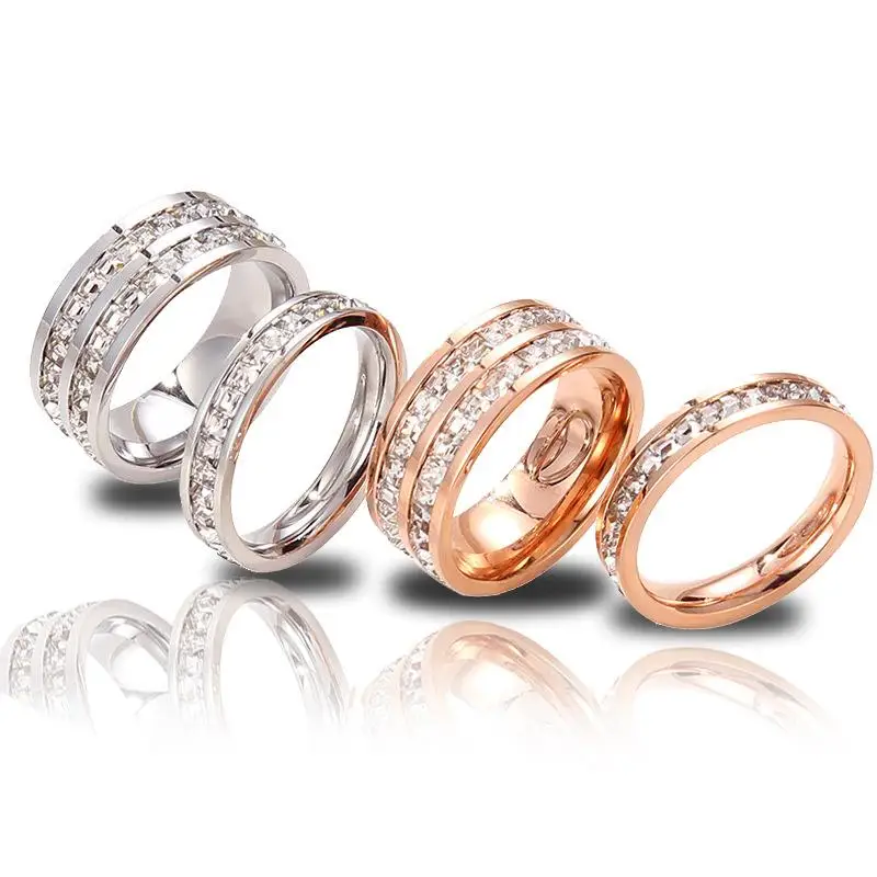 Luxury Jewelry Gift Stainless Steel Simple Finger Engagement Band Dainty CZ Full Diamond Stacking Eternity Ring
Luxury Jewelry Gift Stainless Steel Simple Finger Engagement Band Dainty CZ Full Diamond Stacking Eternity Ring