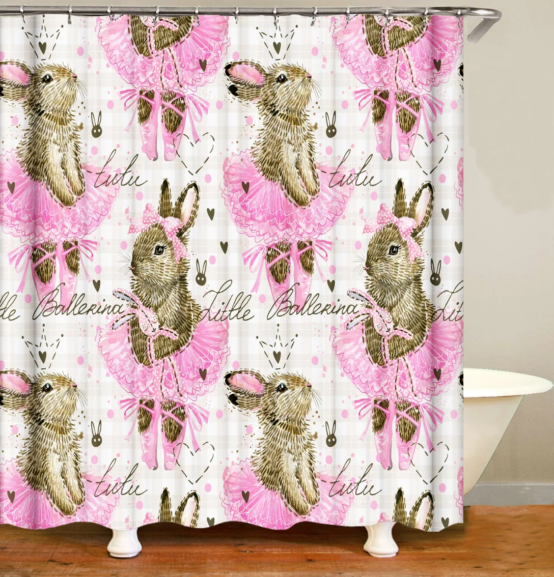 fancy rabbit design washable shower curtains
fancy rabbit design washable shower curtains