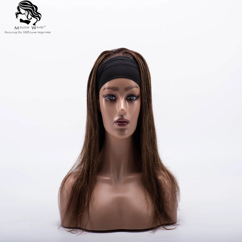 Mellow Waves Headband Wig Straight OP 27# color Remy Human hair Headband wigs 100% Virgin Peruvian Hair
Mellow Waves Headband Wig Straight OP 27# color Remy Human hair Headband wigs 100% Virgin Peruvian Hair