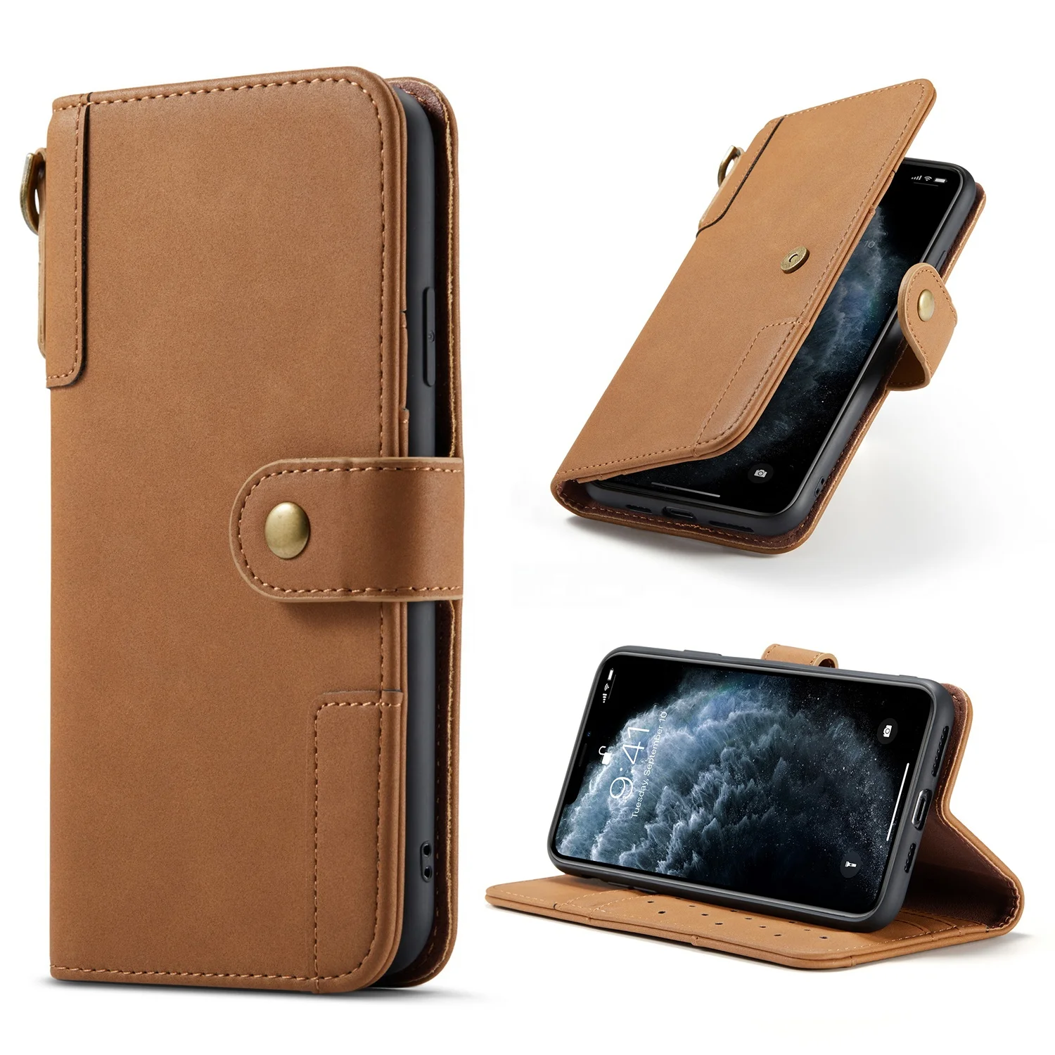 Amazon Hot Selling Magnetic Flip Book Cover Genuine Leather Phone Case Bag With Card Slot for iPhone Durable Shockproof Case
Amazon Hot Selling Magnetic Flip Book Cover Genuine Leather Phone Case Bag With Card Slot for iPhone Durable Shockproof Case