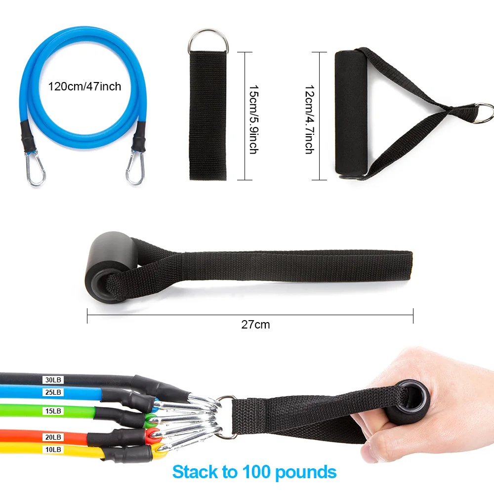 18 Pcs Fitness Resistance Bands muscle training Rubber Tubes Band Stretch Elastic Pull Rope tension rope gym equipment for home
18 Pcs Fitness Resistance Bands muscle training Rubber Tubes Band Stretch Elastic Pull Rope tension rope gym equipment for home